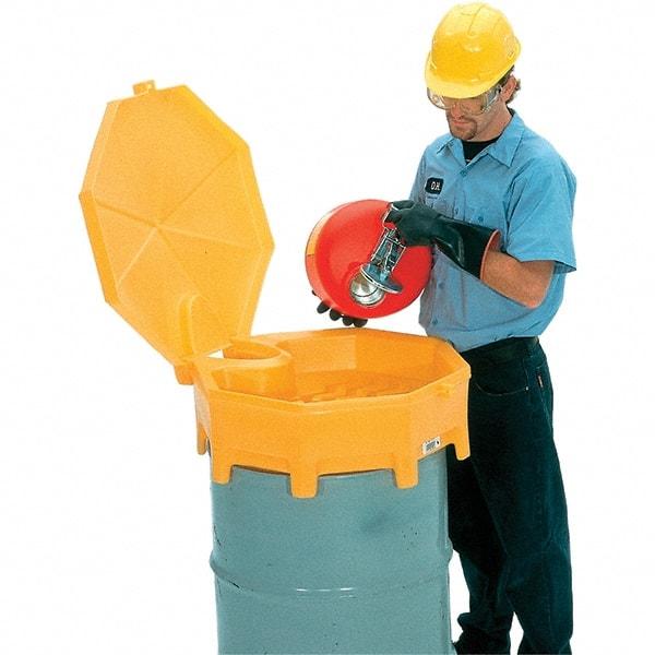 UltraTech - 11" High x 29" Diam, Polyethylene, Funnel with Cover - 5 Gal Drum/Pail Capacity - Apex Tool & Supply