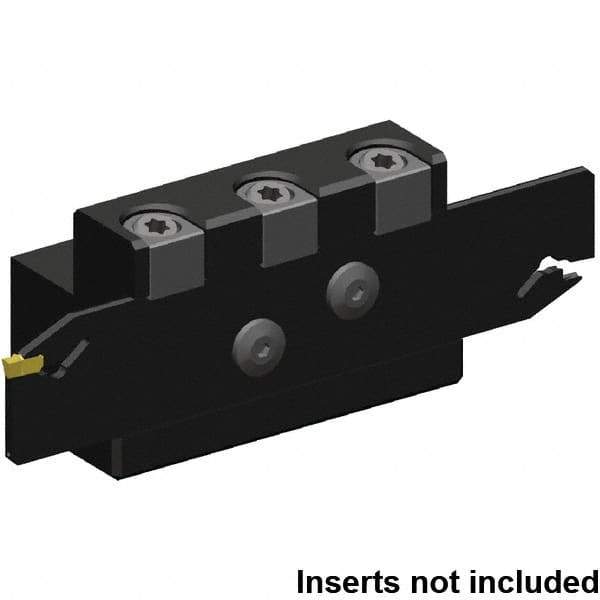 Kennametal - Tool Block Style EVTZN, 32mm Blade Height, 78mm OAL, 54.5mm OAH, Indexable Cutoff Blade Tool Block - 19mm Shank Height, 19mm Shank Width, Through Coolant, Series Beyond Evolution - Apex Tool & Supply