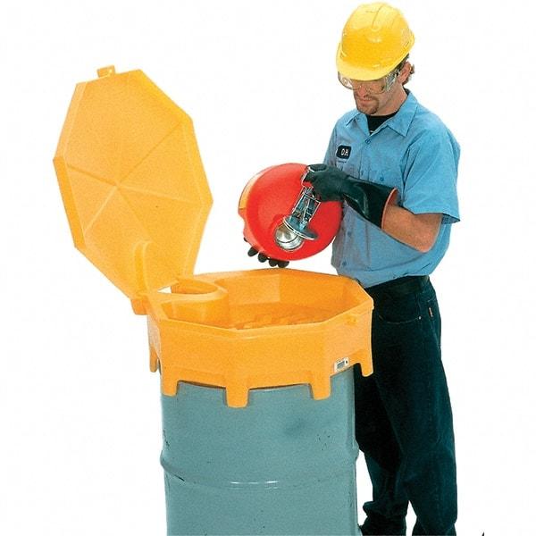 UltraTech - 7" High x 29" Diam, Polyethylene, Manual Closing Funnel Cover - Apex Tool & Supply