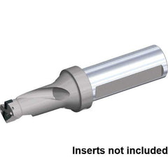 Kennametal - 1-11/16" Max Drill Depth, 2xD, 27/32" Diam, Indexable Insert Drill - 2 Inserts, 1" Shank Diam, Flange Shank - Apex Tool & Supply