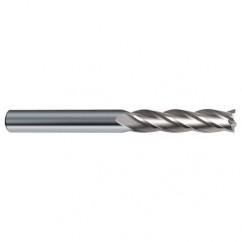 3/8 Dia. x 4 Overall Length 4-Flute Square End Solid Carbide SE End Mill-Round Shank-Center Cut-Uncoated - Apex Tool & Supply