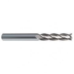 3/8 Dia. x 4 Overall Length 4-Flute Square End Solid Carbide SE End Mill-Round Shank-Center Cut-Uncoated - Apex Tool & Supply