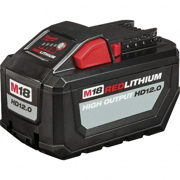 Milwaukee Tool - 18 Volt Lithium-Ion Power Tool Battery - 12 Ahr Capacity - Apex Tool & Supply