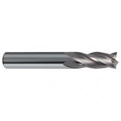 1/2 Dia. x 4-1/2 Overall Length 4-Flute Square End Solid Carbide SE End Mill-Round Shank-Center Cut-Uncoated - Apex Tool & Supply