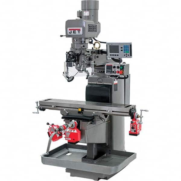 Jet - 42 x 9" 230V Electronic Variable Speed Control 3 Phase Knee Milling Machine - Apex Tool & Supply