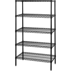 Quantum Storage - 5 Shelf Wire Shelving Add-On Unit - 24" Wide x 48" Deep x 86" High, - Apex Tool & Supply