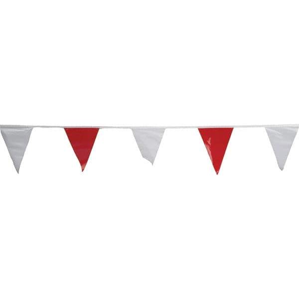 PRO-SAFE - Pennants Color: Red/White Overall Length (Feet): 60.00 - Apex Tool & Supply