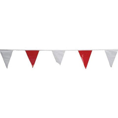 PRO-SAFE - Pennants Color: Red/White Overall Length (Feet): 60.00 - Apex Tool & Supply