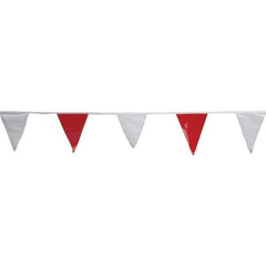 PRO-SAFE - Pennants Color: Red/White Overall Length (Feet): 100.00 - Apex Tool & Supply