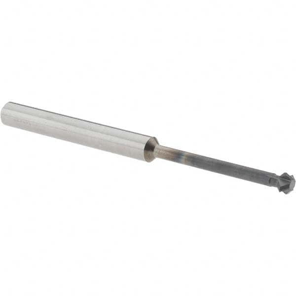 Accupro - 3/16° 3/16" Cut Diam, 0.093" Cut Width, 3/16" Shank, Solid Carbide Double-Angle Cutter - Apex Tool & Supply