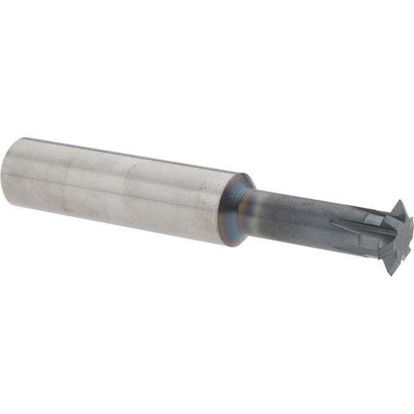 Accupro - 1/2° 1/2" Cut Diam, 0.109" Cut Width, 1/2" Shank, Solid Carbide Double-Angle Cutter - Apex Tool & Supply