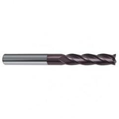 1/2 Dia. x 6 Overall Length 4-Flute Square End Solid Carbide SE End Mill-Round Shank-Center Cut-Firex - Apex Tool & Supply