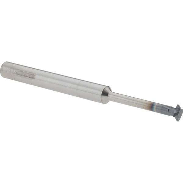 Accupro - 1/4° 1/4" Cut Diam, 0.072" Cut Width, 1/4" Shank, Solid Carbide Double-Angle Cutter - Apex Tool & Supply