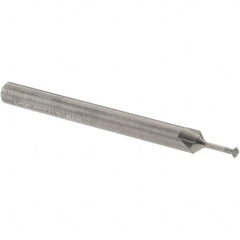 Accupro - 1/16° 1/16" Cut Diam, 0.031" Cut Width, 1/8" Shank, Solid Carbide Double-Angle Cutter - Apex Tool & Supply