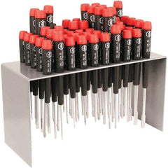 Wiha - 50 Piece Slotted, Phillips & Torx Screwdriver Set - Precision Tech Handle, Bit Sizes: Philips #000 to #1, Comes in Metal - Apex Tool & Supply