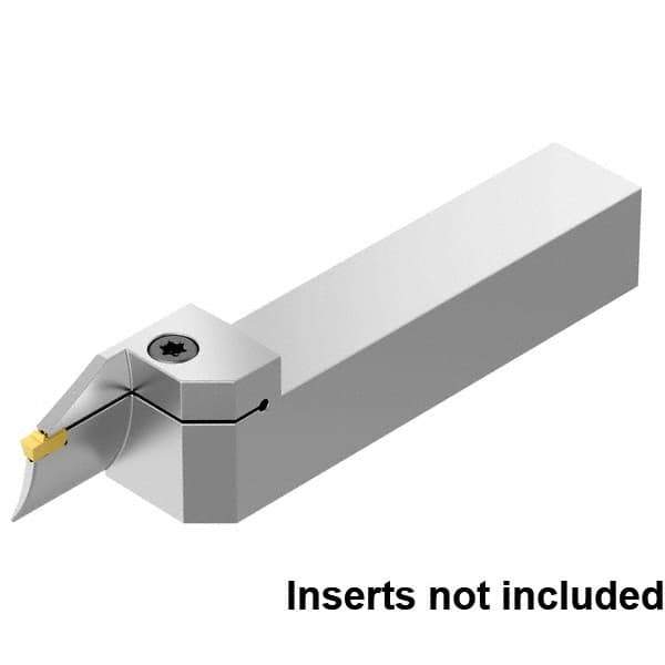 Kennametal - External Thread, 12mm Max Cut of Depth, 3mm Min Groove Width, 5" OAL, Left Hand Indexable Grooving Cutoff Toolholder - 3/4" Shank Height x 3/4" Shank Width, EG0300M03P02 Insert Style, EVSB Toolholder Style, Series Beyond Evolution - Apex Tool & Supply