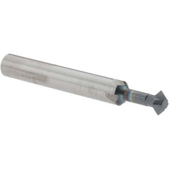 Accupro - 1/4° 1/4" Cut Diam, 1/8" Cut Width, 1/4" Shank, Solid Carbide Double-Angle Cutter - Apex Tool & Supply