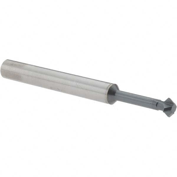 Accupro - 1/4° 1/4" Cut Diam, 1/8" Cut Width, 1/4" Shank, Solid Carbide Double-Angle Cutter - Apex Tool & Supply