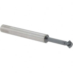 Accupro - 1/4° 1/4" Cut Diam, 1/8" Cut Width, 1/4" Shank, Solid Carbide Double-Angle Cutter - Apex Tool & Supply