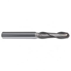 1/4" Dia. - 3 OAL - 30 Helix Bright CBD Ball Nose EM - 2 FL - Apex Tool & Supply