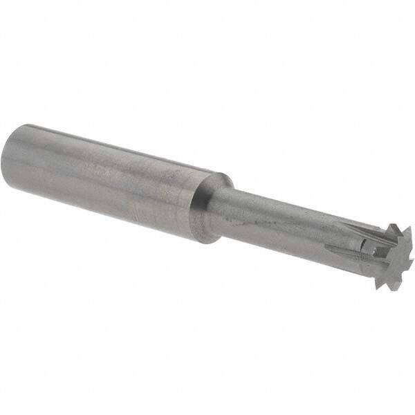 Accupro - 3/8° 3/8" Cut Diam, 0.072" Cut Width, 3/8" Shank, Solid Carbide Double-Angle Cutter - Apex Tool & Supply