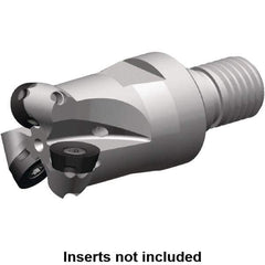 Kennametal - 22mm Cutting Diam, 18mm Shank Diam, 0.787" Max Depth of Cut, Modular Connection Indexable Copy End Mill - 2 Inserts, RP.. 10T3M0.. Insert, 7713 Toolholder, Steel, Through Coolant - Apex Tool & Supply