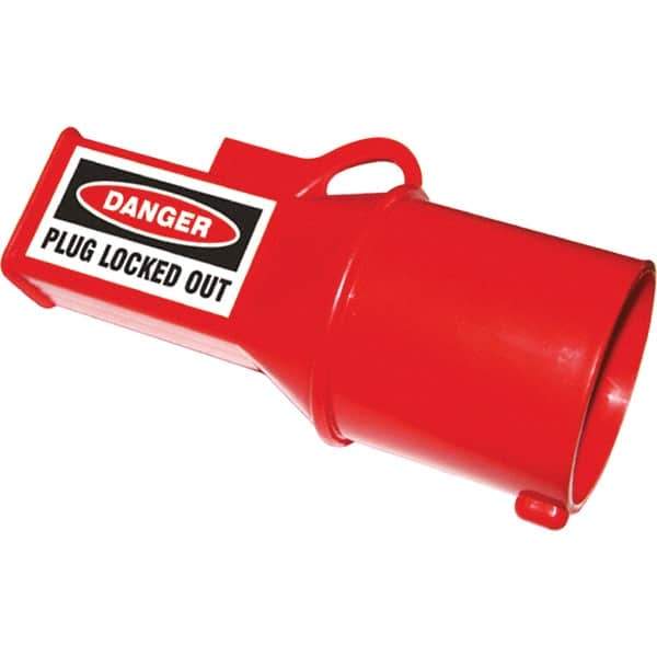 NMC - Plastic Socket Lockout - 500 Volt, 1 Padlock, 1 Circuit, English - Apex Tool & Supply