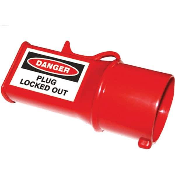 NMC - Plastic Socket Lockout - 220/240 Volt, 1 Padlock, 1 Circuit, English - Apex Tool & Supply
