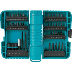 Makita - Power Bit, Insert Bit & Nut Driver Set - 1/4 to 3/8" Hex, #2, 1/4", 3/8" Drive, Phillips, Slotted, Torx, Square Point - Apex Tool & Supply