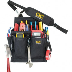 CLC - Electrician's Holster with 20 Pockets - Ballistic Polyester, Black - Apex Tool & Supply