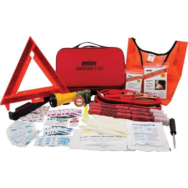 PRO-SAFE - Highway Safety Kits Type: Emergency Roadside Kit Number of Pieces: 79 - Apex Tool & Supply