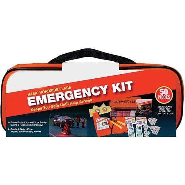 PRO-SAFE - Highway Safety Kits Type: Emergency Roadside Kit Number of Pieces: 50 - Apex Tool & Supply