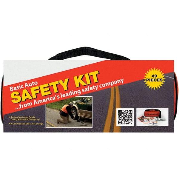 PRO-SAFE - Highway Safety Kits Type: Emergency Roadside Kit Number of Pieces: 49 - Apex Tool & Supply