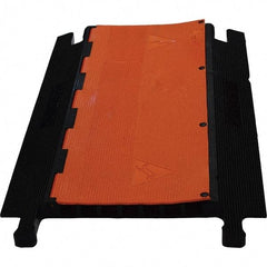 PRO-SAFE - 36" Long x 24" Wide x 1-3/4" High, Polyurethane Ramp Cable Guard - 18,000 Lb Load Limit - Apex Tool & Supply