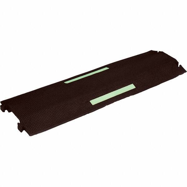 PRO-SAFE - 36" Long x 10-1/2" Wide x 1-1/2" High, Polyurethane Ramp Cable Guard - 8,850 Lb Load Limit - Apex Tool & Supply
