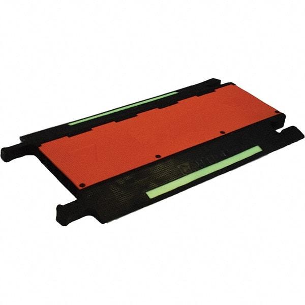 PRO-SAFE - 36" Long x 20" Wide x 1-3/4" High, Polyurethane Ramp Cable Guard - 20,000 Lb Load Limit - Apex Tool & Supply
