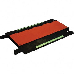 PRO-SAFE - 36" Long x 20" Wide x 1-3/4" High, Polyurethane Ramp Cable Guard - 20,000 Lb Load Limit - Apex Tool & Supply