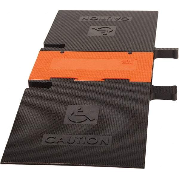 PRO-SAFE - 52-1/2" Long x 19" Wide x 1-3/4" High, Polyurethane Ramp Cable Guard - 20,000 Lb Load Limit - Apex Tool & Supply