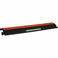 PRO-SAFE - 36" Long x 19" Wide x 2-1/2" High, Polyurethane Ramp Cable Guard - 12,250 Lb Load Limit - Apex Tool & Supply