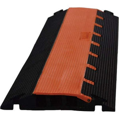 PRO-SAFE - 36" Long x 13" Wide x 1-3/4" High, Polyurethane Ramp Cable Guard - 14,000 Lb Load Limit - Apex Tool & Supply
