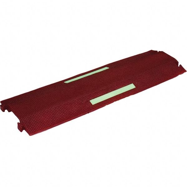 PRO-SAFE - 36" Long x 10-1/2" Wide x 1-1/2" High, Polyurethane Ramp Cable Guard - 8,850 Lb Load Limit - Apex Tool & Supply