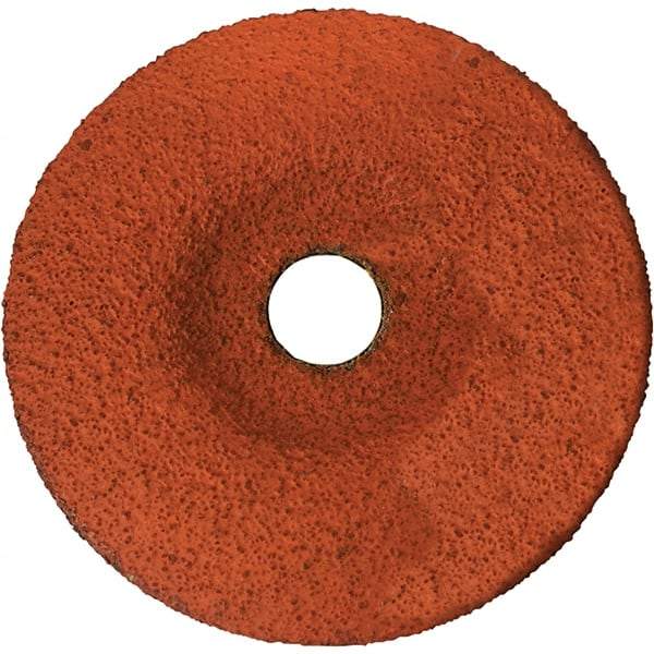 BULLARD - 36 Grit, 5" Wheel Diam, 1/8" Wheel Thickness, 7/8" Arbor Hole, Type 29 Depressed Center Wheel - Coarse/Extra Coarse Grade, Ceramic, 12,200 Max RPM, Compatible with Angle Grinder - Apex Tool & Supply