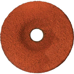 BULLARD - 36 Grit, 5" Wheel Diam, 1/8" Wheel Thickness, 7/8" Arbor Hole, Type 29 Depressed Center Wheel - Coarse/Extra Coarse Grade, Ceramic, 12,200 Max RPM, Compatible with Angle Grinder - Apex Tool & Supply