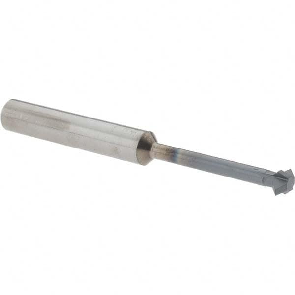 Accupro - ° 6mm Cut Diam, 0.118" Cut Width, 1/4" Shank, Solid Carbide Double-Angle Cutter - Apex Tool & Supply