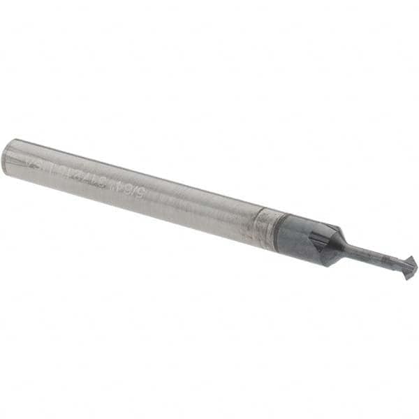 Accupro - 5/64° 5/64" Cut Diam, 0.039" Cut Width, 1/8" Shank, Solid Carbide Double-Angle Cutter - Apex Tool & Supply