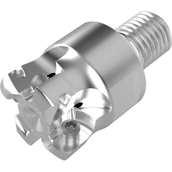 Seco - 18.9mm Cut Diam, 1.9mm Max Depth, M12 12mm Shank Diam, Modular Connection Indexable High-Feed End Mill - Screw Holding Method, LPKT09 Insert, R217.21 Toolholder, Through Coolant - Apex Tool & Supply