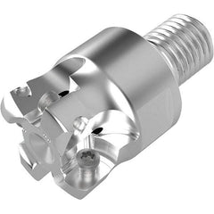 Seco - 18.9mm Cut Diam, 1.9mm Max Depth, M12 12mm Shank Diam, Modular Connection Indexable High-Feed End Mill - Screw Holding Method, LPKT09 Insert, R217.21 Toolholder, Through Coolant - Apex Tool & Supply