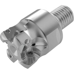 Seco - 22.1mm Cut Diam, 1.9mm Max Depth, M16 16mm Shank Diam, Modular Connection Indexable High-Feed End Mill - Screw Holding Method, LPKT09 Insert, R217.21 Toolholder, Through Coolant - Apex Tool & Supply