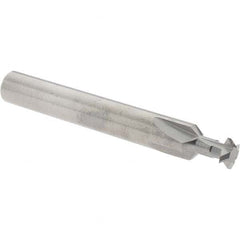Accupro - 1/4° 1/4" Cut Diam, 0.072" Cut Width, 1/4" Shank, Solid Carbide Double-Angle Cutter - Apex Tool & Supply