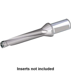 Kennametal - 90mm Max Drill Depth, 5xD, 18mm Diam, Indexable Insert Drill - 2 Inserts, 25mm Shank Diam, Whistle Notch Shank - Apex Tool & Supply